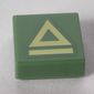 Tile 1 x 1 with Bright Light Yellow Triangle, Stripe print