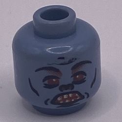 Minifig Head Troll, Eyebrows, Red Eyes, Teeth Print