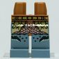 Hips and Sand Blue Legs with Gold Belt, Loin Cloth, Metallic Copper Scales print
