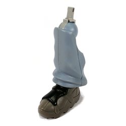 Large Figure Limb, Leg, Lower Section with Dark Gray Shoe and Light Gray Pin, Black Top (Nick)