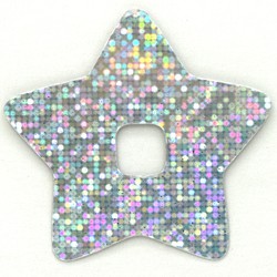 Clikits Icon Accent, Star 4 3/4 x 4 3/4 with Pixelated Holographic Pattern