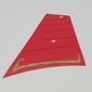 Sails, Left, Small, with Gold Trim and Dark Red Lines Print