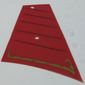 Sails, Right, Small, with Gold Trim and Dark Red Lines Print