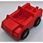 Duplo Car with 2 x 2 Studs and Dark Gray Base, Silver Hubs