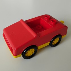 Duplo Car with 1 x 2 Studs with Yellow Base