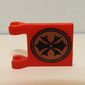 Flag 2 x 2 Square [Thin Clips] with Gold/Black Orient China Print