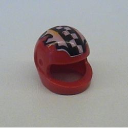 Helmet, Standard with Checks and Flames Print