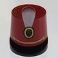 Hat / Imperial Guard Shako with White Plume, Black Brim, Gold Chain and Dark Red Emblem Print (Toy Soldier)