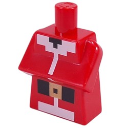LEGO part 25767pr0010 Torso Special, Long with Folded Arms with Santa Suit print in Bright Red/ Red