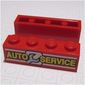 Brick 1 x 4 with 'AUTO SERVICE' and Wrench Print