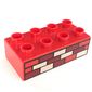 Duplo Brick 2 x 4 with Red, Dark Red and Tan Bricks Print