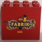 Brick 2 x 4 x 3 with 'LEGO FABRIK 2005' Print