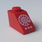 Slope 45° 2 x 1 without Bottom pin, with White Rotary Dial Print
