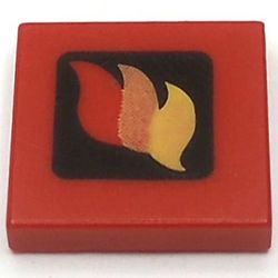 LEGO PART 3068bpr0064 Tile 2 x 2 with Classic Fire Logo Small Print ...