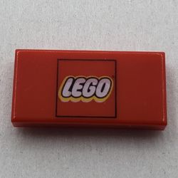 Tile 1 x 2 with Lego Logo in Square Print