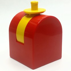 Duplo Brick 2 x 2 x 2 Curved Top with Yellow Propeller / Rotor Holder
