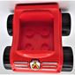 Duplo Car with Silver Wheels and Fire Logo Print