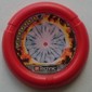 Large Figure Throwing Disk, Torch / Fire, 7 Pips, Diamond in Fiery Rock Print