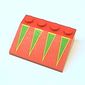 Slope 33° 3 x 4 with Green Triangles with Yellow Border Print