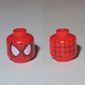 Minifig Head Spider-Man, Large White Eyes, Black Web Print [Blocked Open Stud]