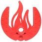 Large Figure Shield 5 x 5 with Flames