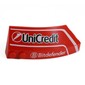 Wedge Curved 8 x 3 x 2 Open Left with White Lines 'UniCredit', 'Bitdefender' print