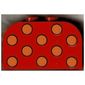 Brick Curved 2 x 4 x 2 Double with Dots Medium Orange Print