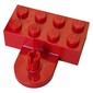 Brick Special 2 x 4 with Coupling, Male - Raised Pin and Curved Wall