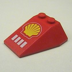 Wedge Sloped 4 x 4 Triple, No Stud Notches with Shell Logo Print