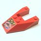 Wedge Sloped 6 x 4 Cutout, No Stud Notches with Divers Blue Team Logo Print