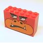Brick 2 x 6 x 3 with Monster Face Print