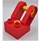 Duplo Toolo Brick 2 x 2 with Angled Bracket with Forks and 2 Screws