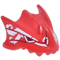 Creature Body Part, Dragon Head Upper Jaw with Dark Red Eye, White Markings print