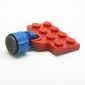 Plate Special 2 x 4 with Train Coupler Open with Magnet Short Cylinder Blue