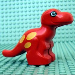 Duplo Dinosaur Tyrannosaurus Rex Baby with Yellow Spots Print
