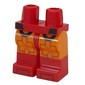 Hips with Orange Legs and Red Boots Pattern with Dark Orange Armor, Black Circles print