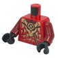Torso, Ninja Robe, Gold Scales, Dragon print, Dark Red Arms, Black Hands