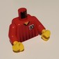 Torso Soccer Shirt, Black Fading Stripes and '10' Front and Back Print, Red Arms, Yellow Hands