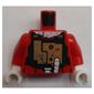 Torso Flight Suit Print (Yuletide Squadron X-Wing Pilot), Red Arms, White Hands
