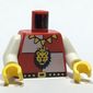 Torso Royal Knights Lion Head and Necklace Print, White Arms, Yellow Hands