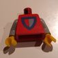 Torso Classic Shield Red/Gray Print, Light Gray Arms, Yellow Hands