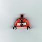 Torso Racing Jacket with Straps, Green & White Stripes Print, Red Arms, Black Hands