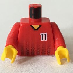 LEGO PART 973c22h01pr0175 Torso Soccer Shirt, Black Fading Stripes and ...