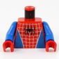 Torso Bodysuit, Blue Sides, Silver Webbing and Black Spider Print (Spider-Man), Blue Arms, Red Hands