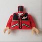 Torso Jacket with Zippers, Black Top, Classic Space Logo, White Undershirt Print, Red Arms, Light Nougat Hands