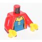 Torso Corset, Blue with Necklace Print (Maiden), Red Arms, Yellow Hands