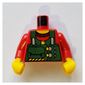 Torso Vest, Green with Pouches Print (Bandit), Red Arms, Yellow Hands