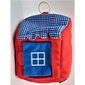 Duplo Building Beach Hut with Blue Door, Checkered Roof