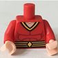 Torso Muscles with Belt with Yellow Lines and Diamond Print (Plastic Man), Red Arms, Light Nougat Hands