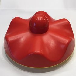 Primo Stacking Base Round Wavy Large, One Top Stud, Rattle with Yellow Base